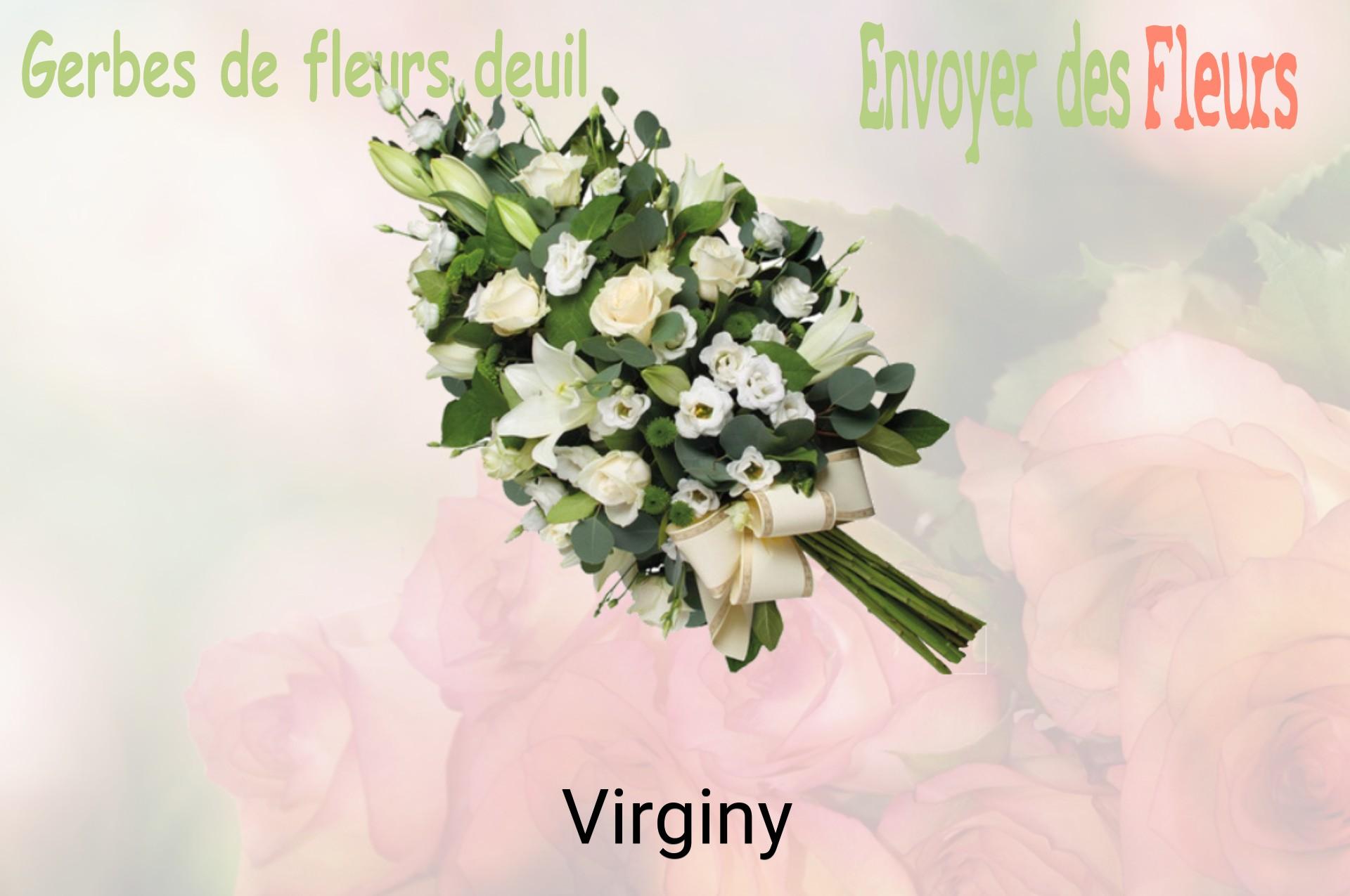 Gerbe de fleurs de deuil livrée à Virginy